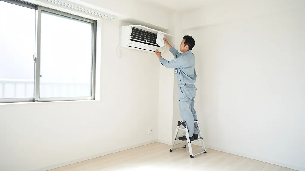 エアコン清掃作業
